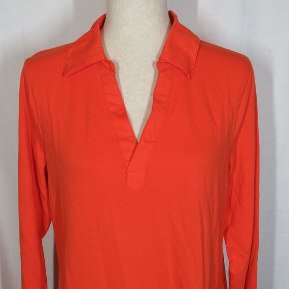 Candace Cameron Bure Lightweight French Terry Y Neck Collared Dress Size Small - Picture 6 of 9